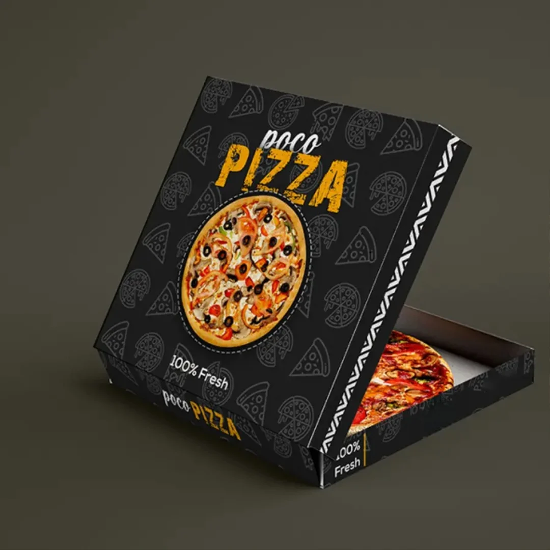 Custom Black Pizza Boxes