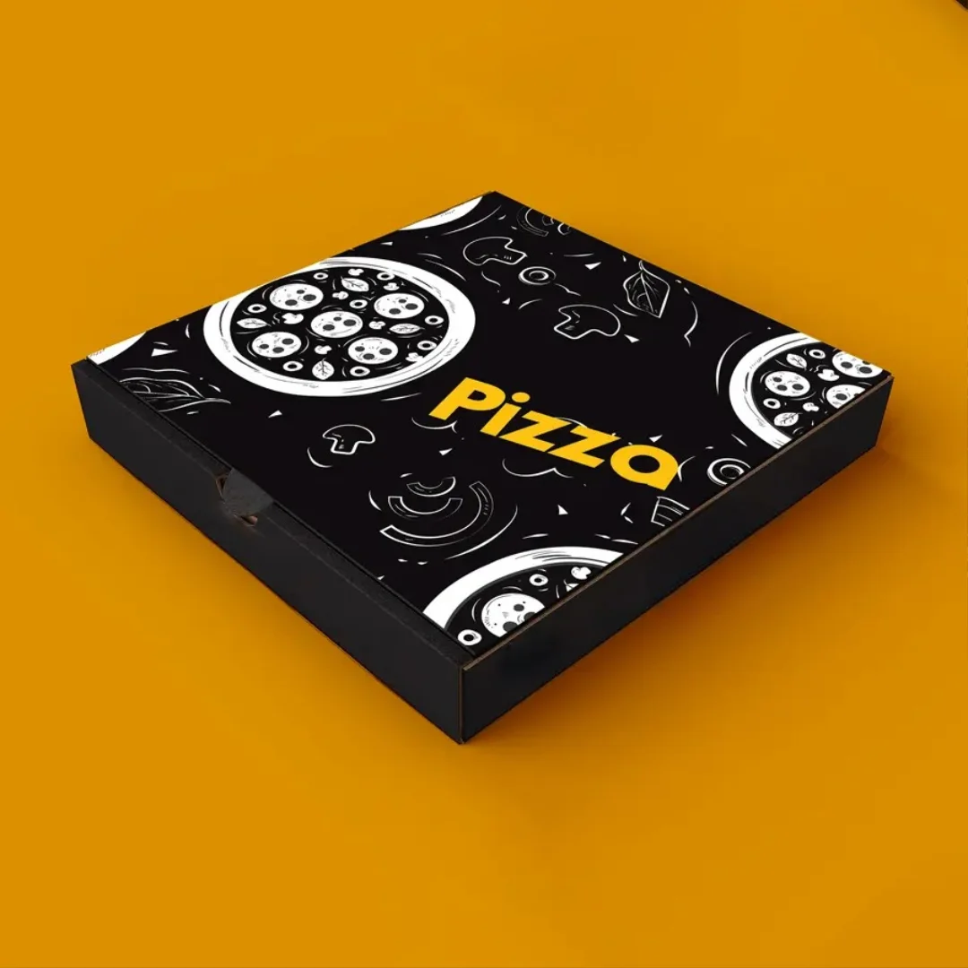 Black Pizza Boxes