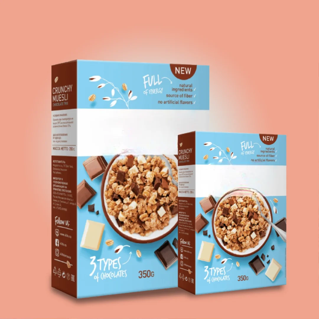 Printed Blue Cereal Box