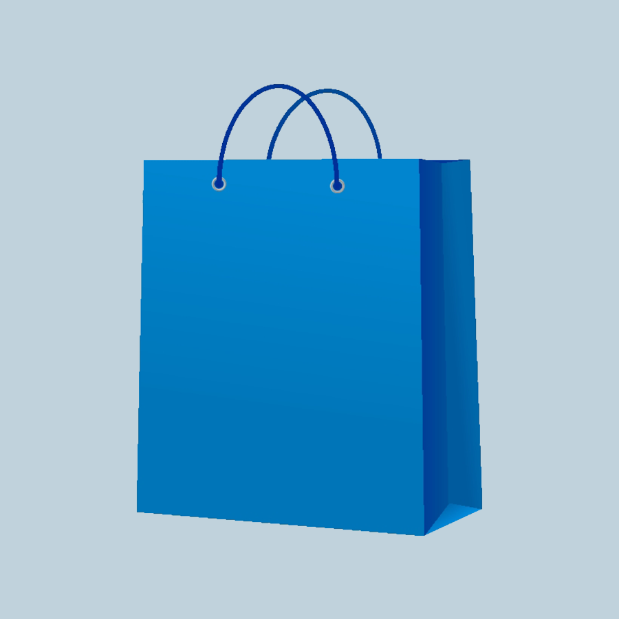 blue color paper gift bags