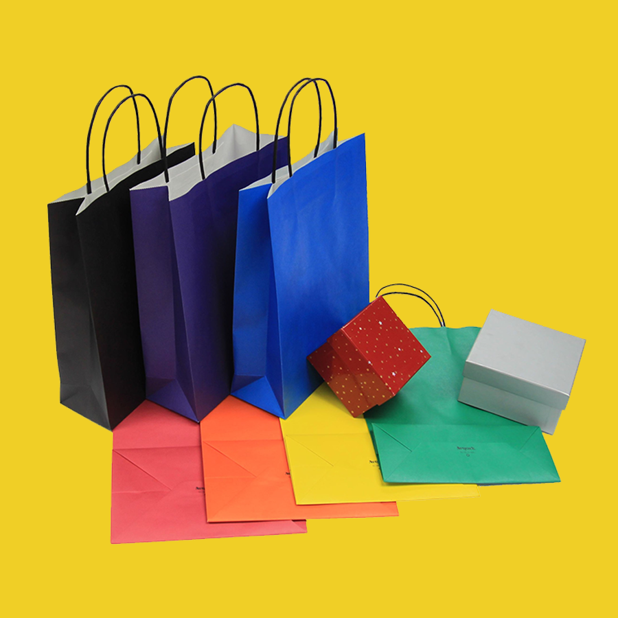 Colored Paper Bags with handles