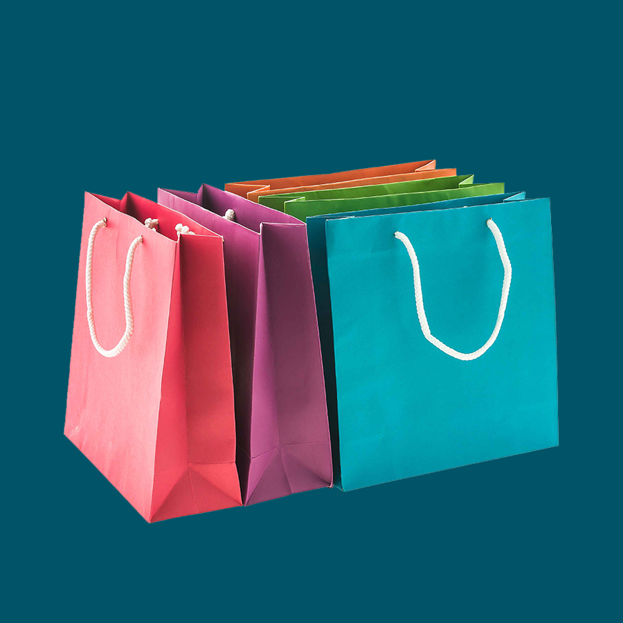 colorful paper bags