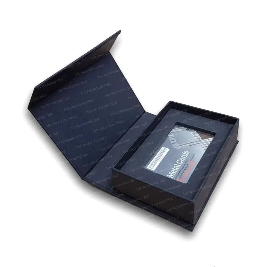 silver stripe rigid business card boxes