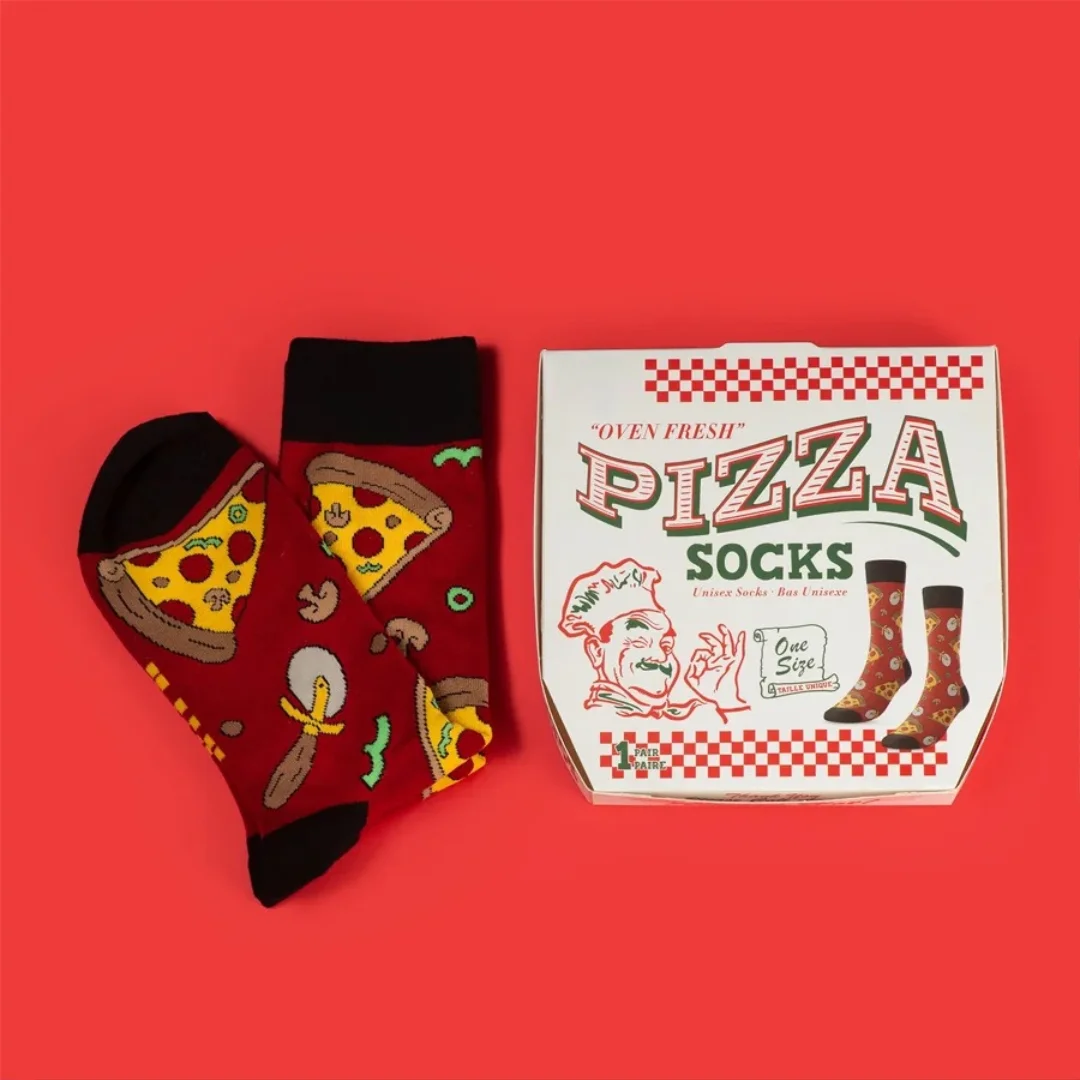 Pizza Socks in a Box