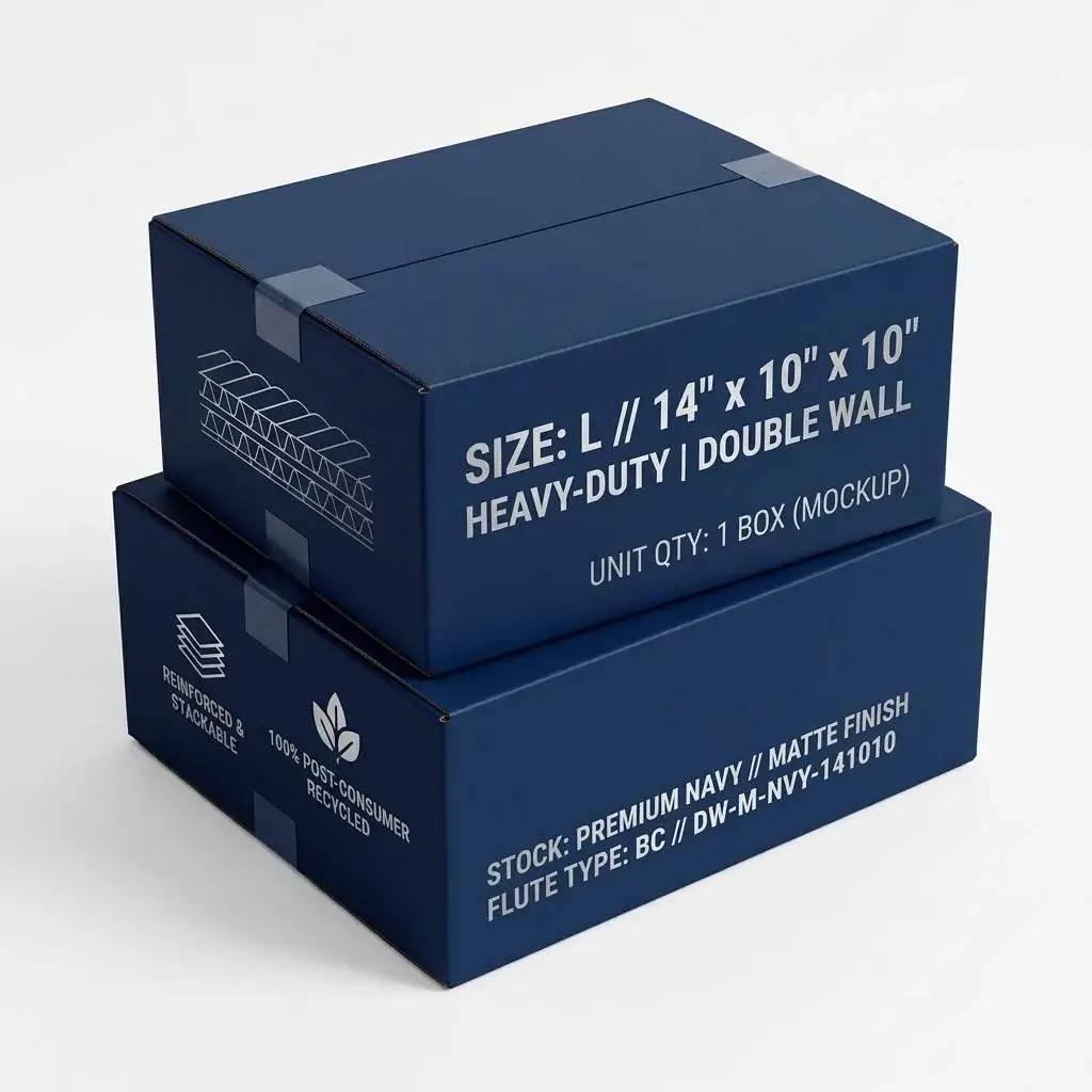 14" x 10" x 10" Double Wall Cardboard Boxes