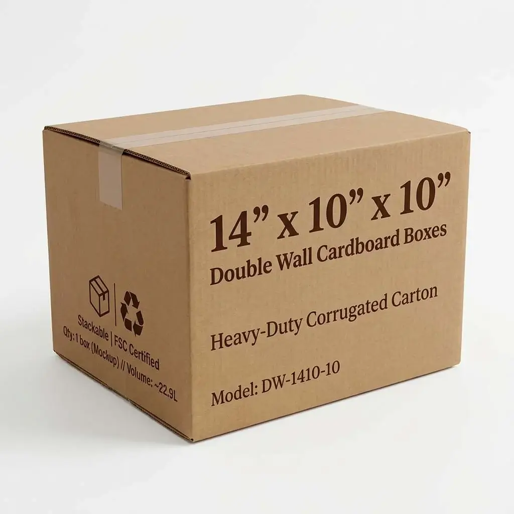 14" x 10" x 10" Double Wall Cardboard Boxes