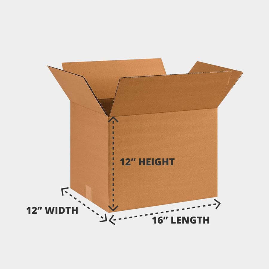 16" x 12" x 12" Double Wall Cardboard Boxes