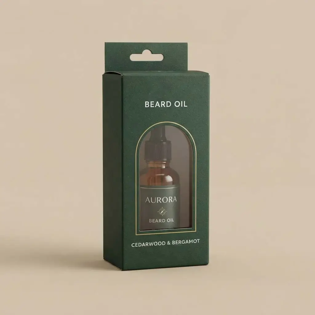 Beard Oil Boxes with Window