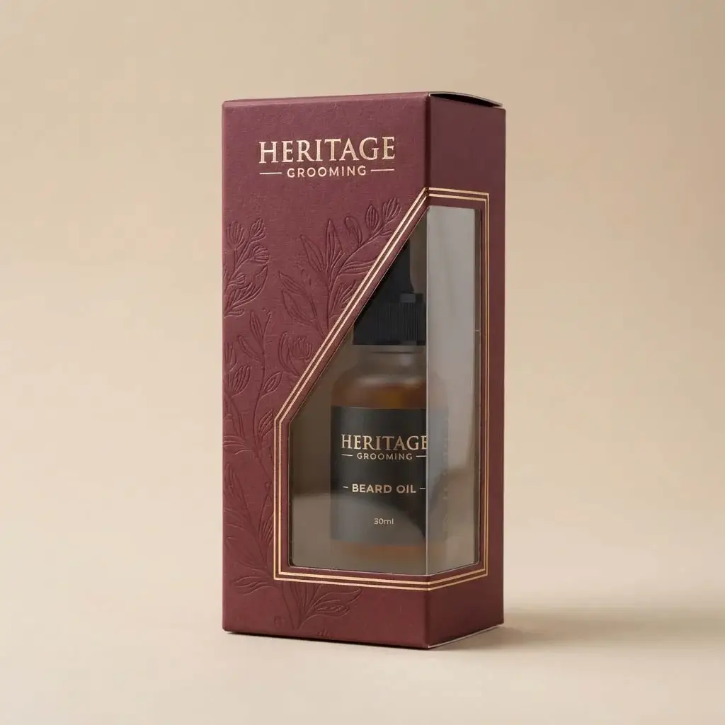 Beard Oil Boxes with Window