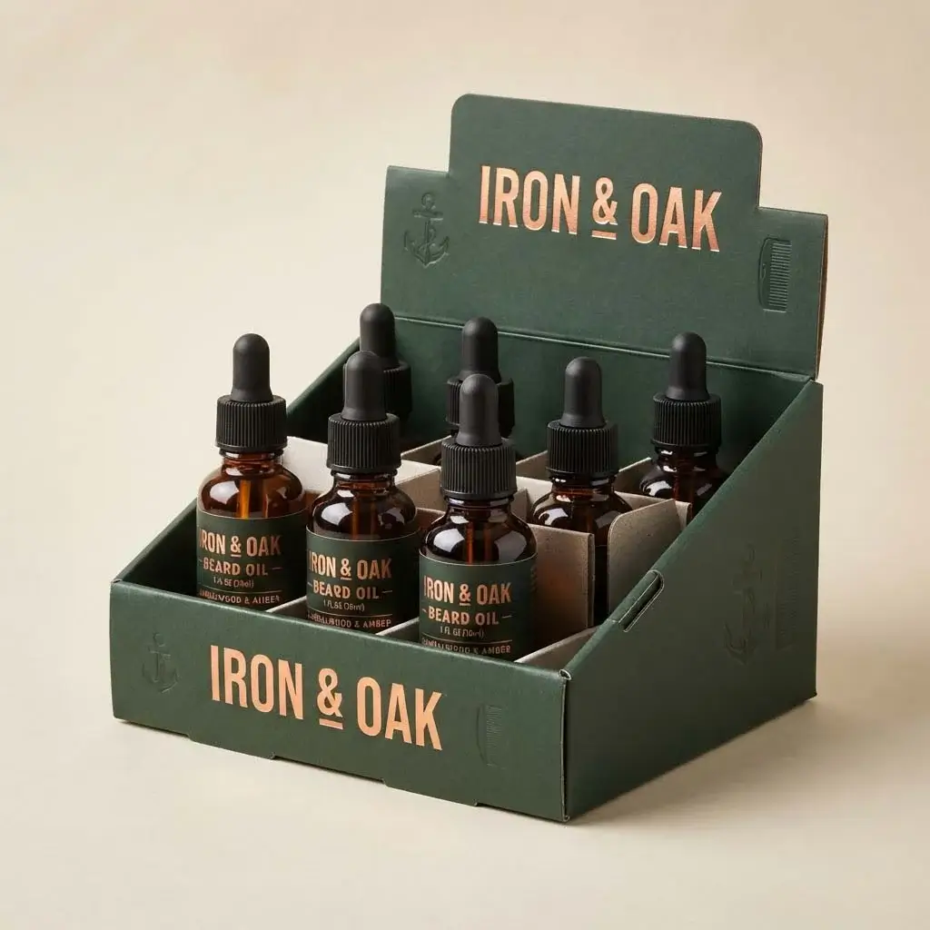 Beard Oil Display Boxes