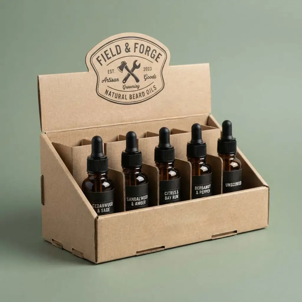 Beard Oil Display Boxes