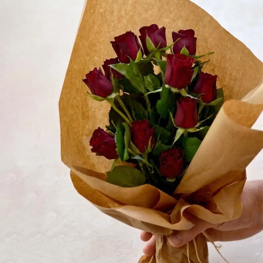 Brown Flower Wrapping Paper