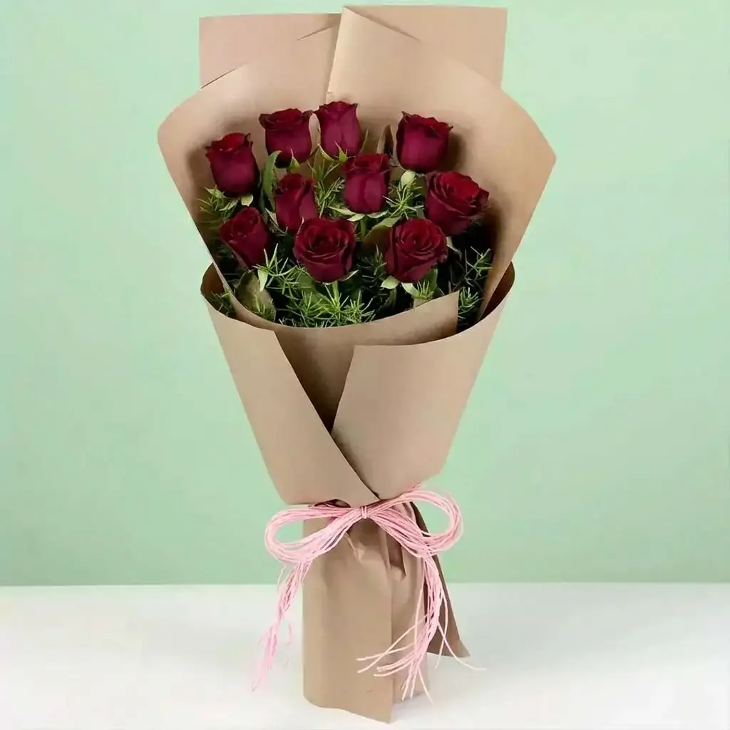 Brown Flower Wrapping Paper