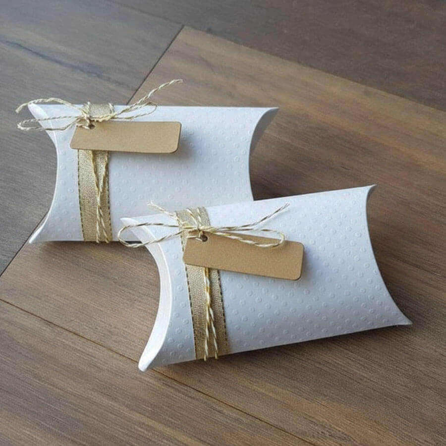 Custom White Pillow Boxes