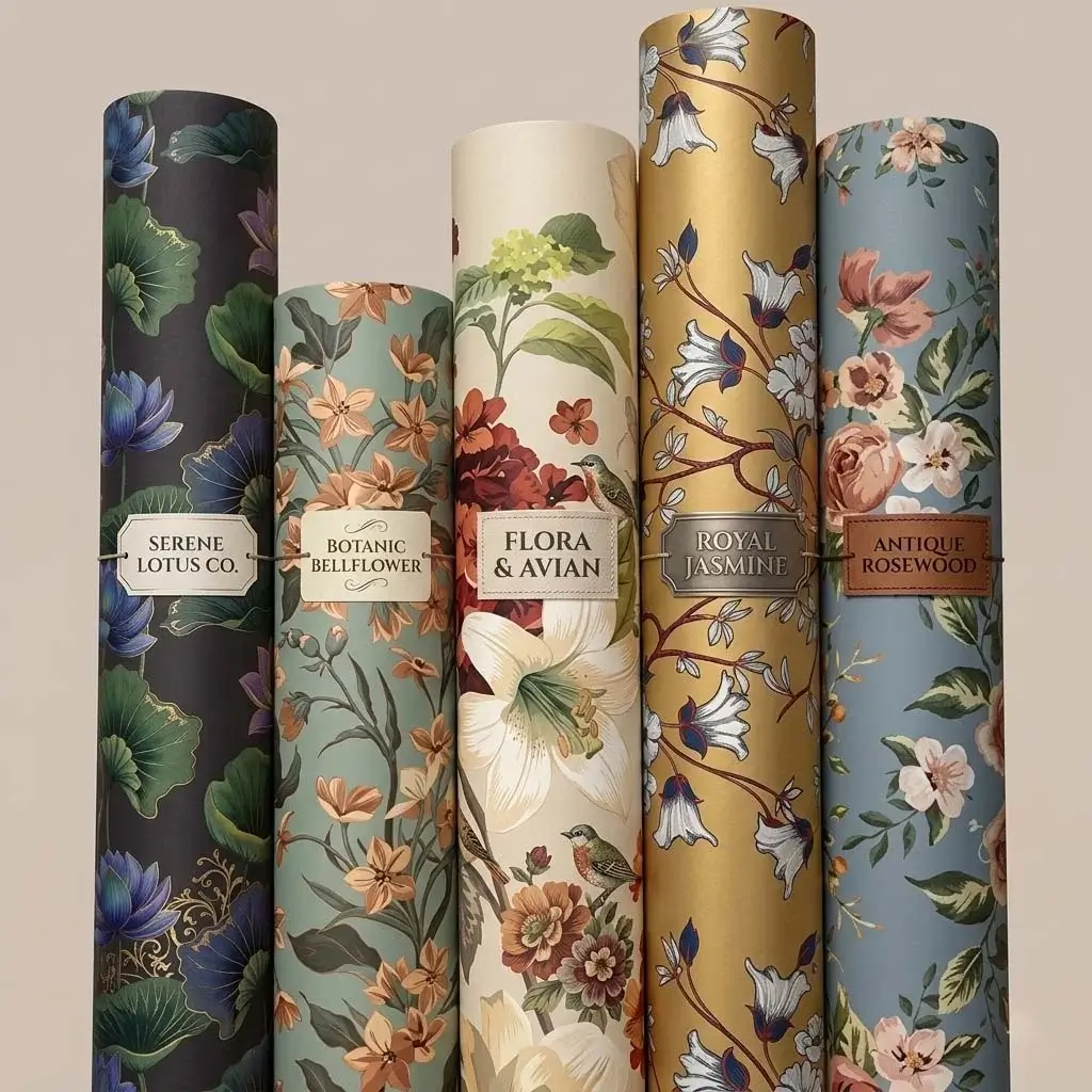 Designer Flower Wrapping Paper