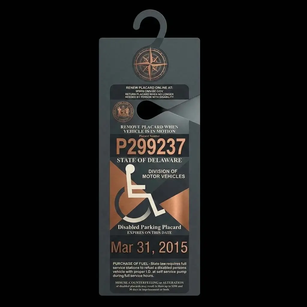 Handicap Hang Tag