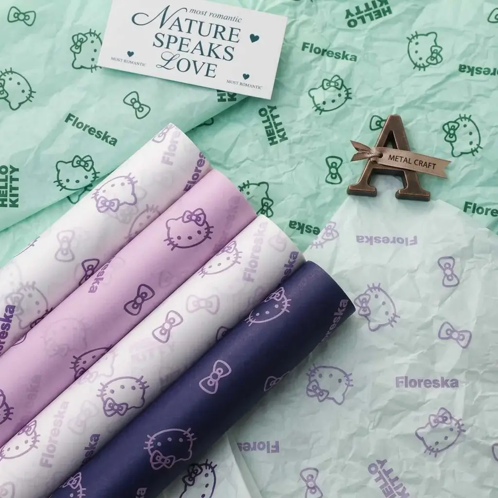 Hello Kitty Flower Wrapping Paper